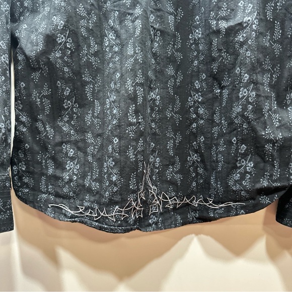 Brooks & Dunn Panhandle Slim Shirt Womens Large Black Pearl Snap Long Sleeve - Picture 11 of 16